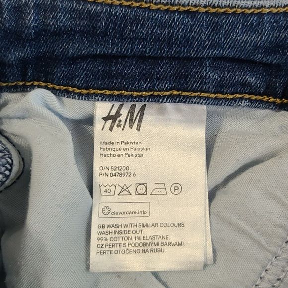 H&M Distressed Frayed Hem Jean Cut Off Shorts Women's Size 6 - Picture 6 of 7